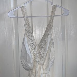 white free people strappy dress, size M